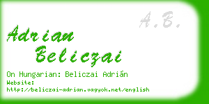 adrian beliczai business card